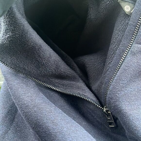 Athleta Cozy Karma Asym Pullover Navy SP Petite - Picture 5 of 6